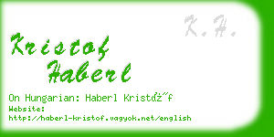 kristof haberl business card